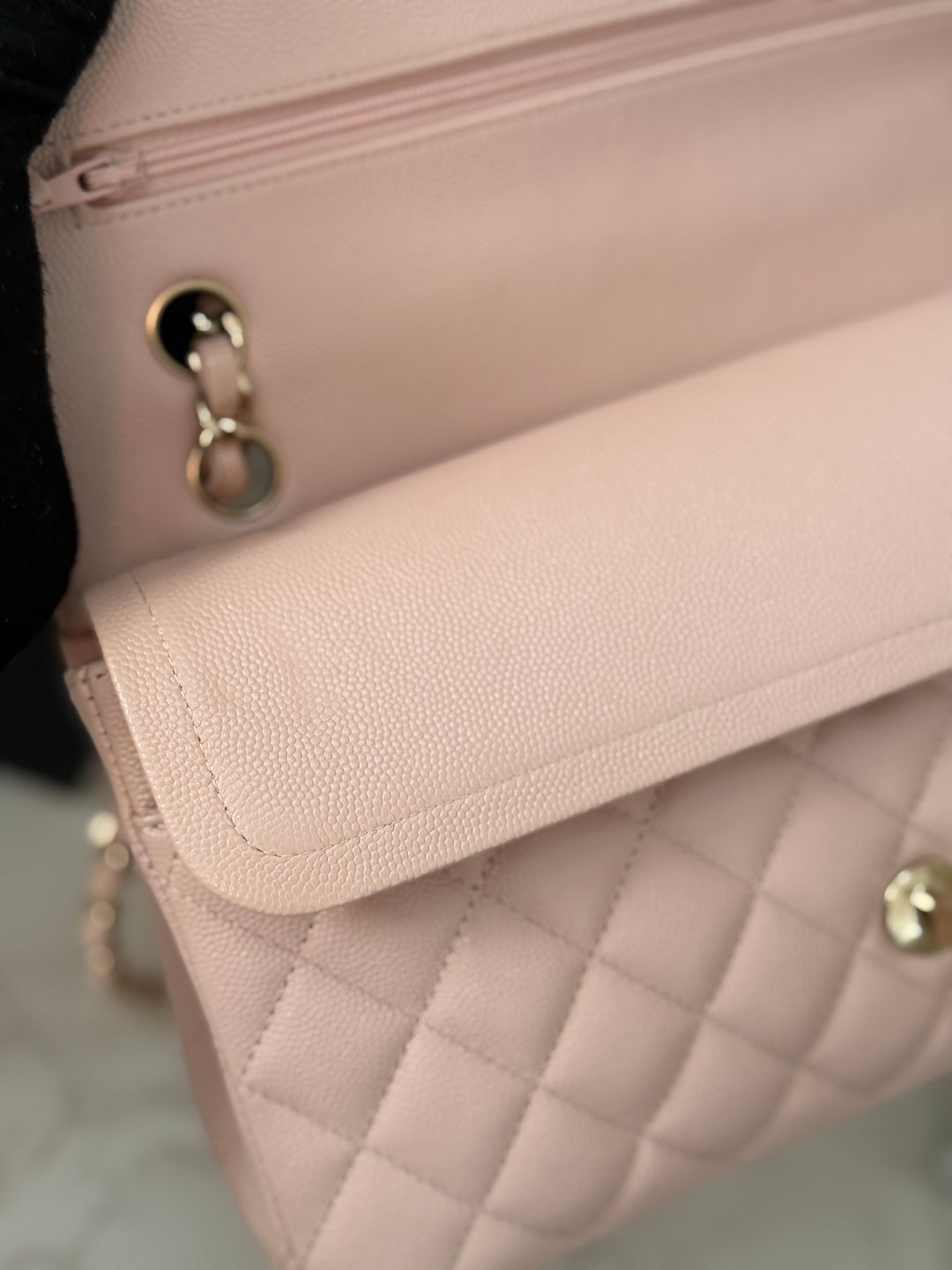 CHANEL 21C 2021 Rose Clair Caviar LGHW Medium ML 11.12 Timeless Classic Double Flap Bag