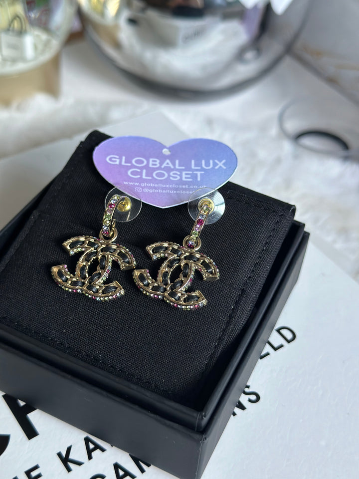 Chanel 21P Multi Colours Gems LGHW Earrings