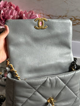 Load image into Gallery viewer, Chanel 19 size Small series 29 2020 Cruise Collection 20C Grey Lambskin Mixed HW Flap Bag
