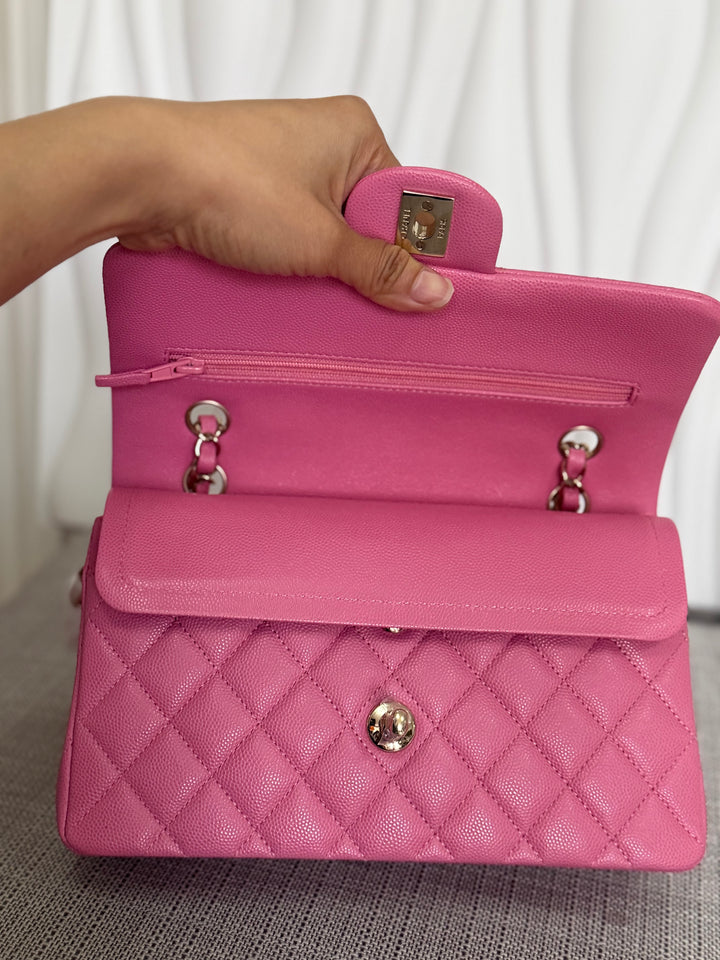 CHANEL series 31 21P Collection Pink Caviar LGHW Small Timeless Classic Double Flap Bag