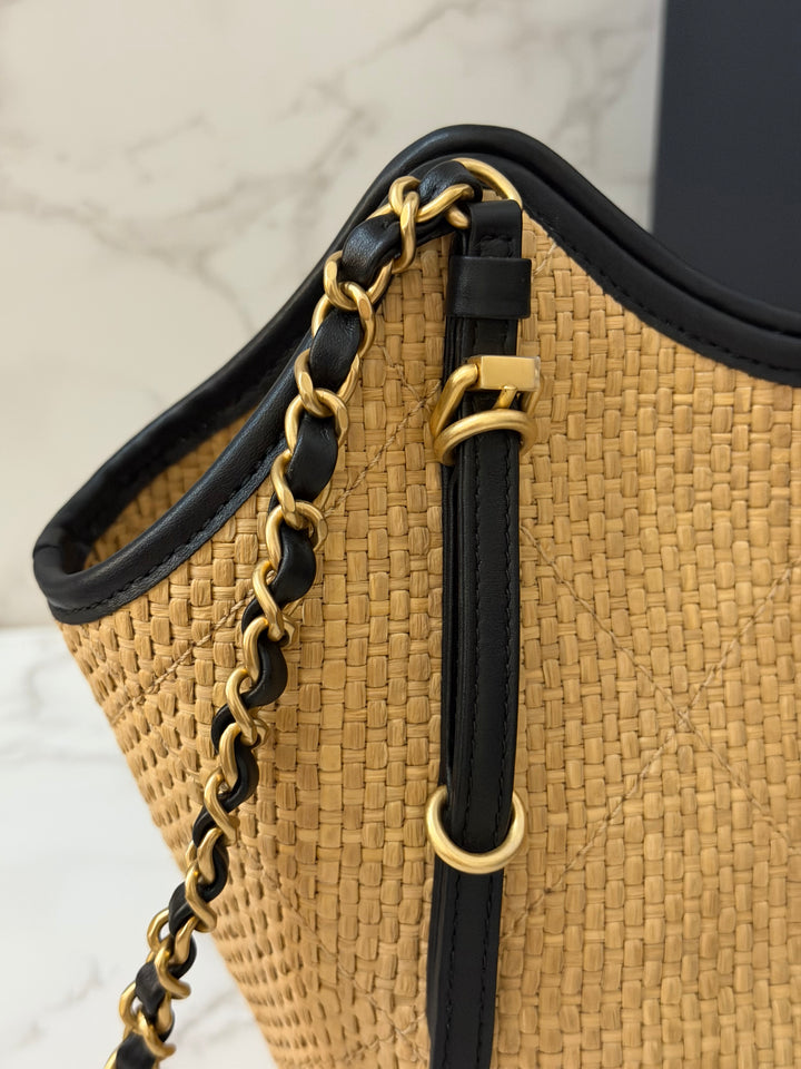 CHANEL 25K Raffia Small Tote Bag 2025