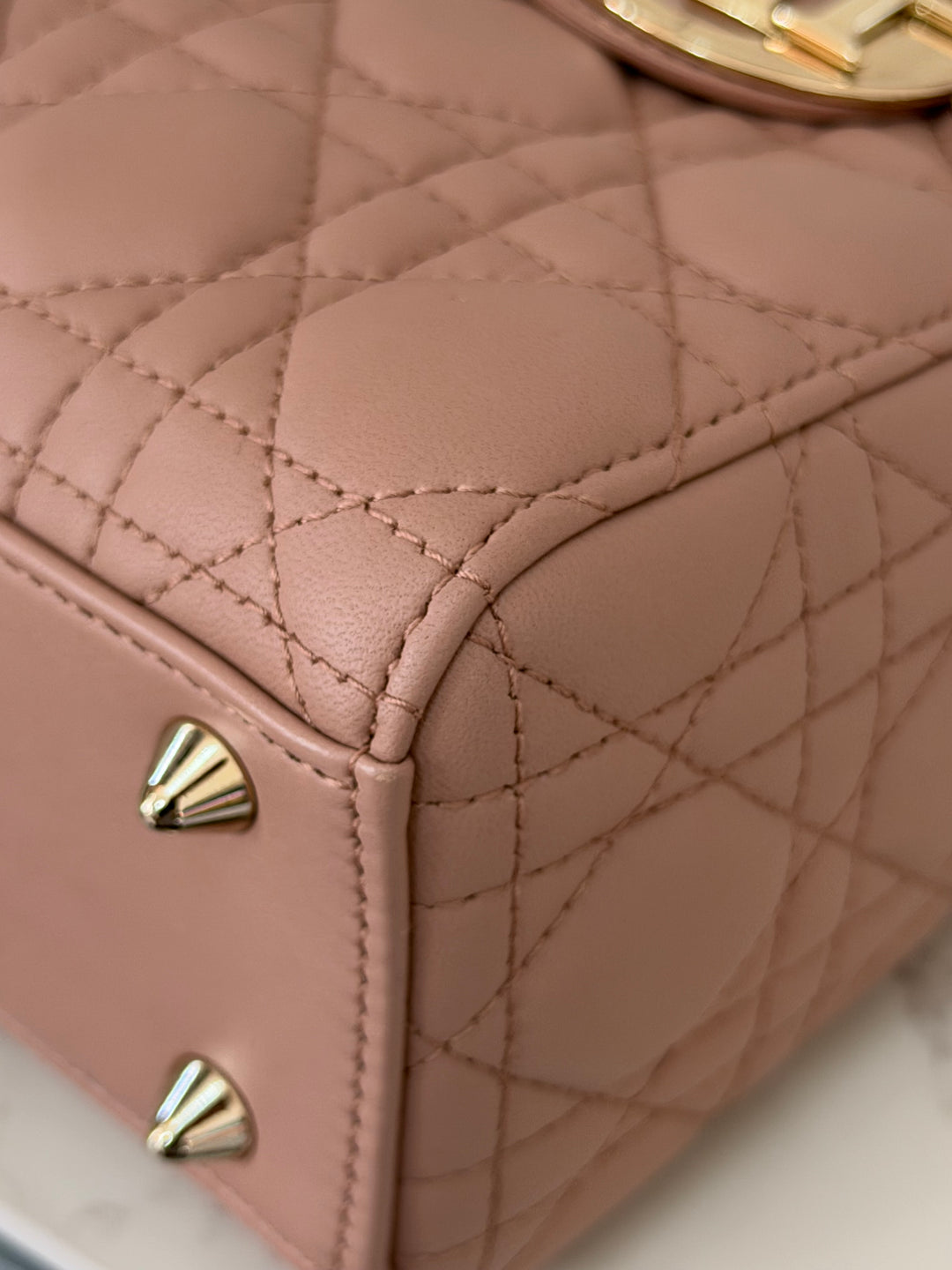 DIOR Lady Dior In Blush Lambskin LGHW size SMALL 2020