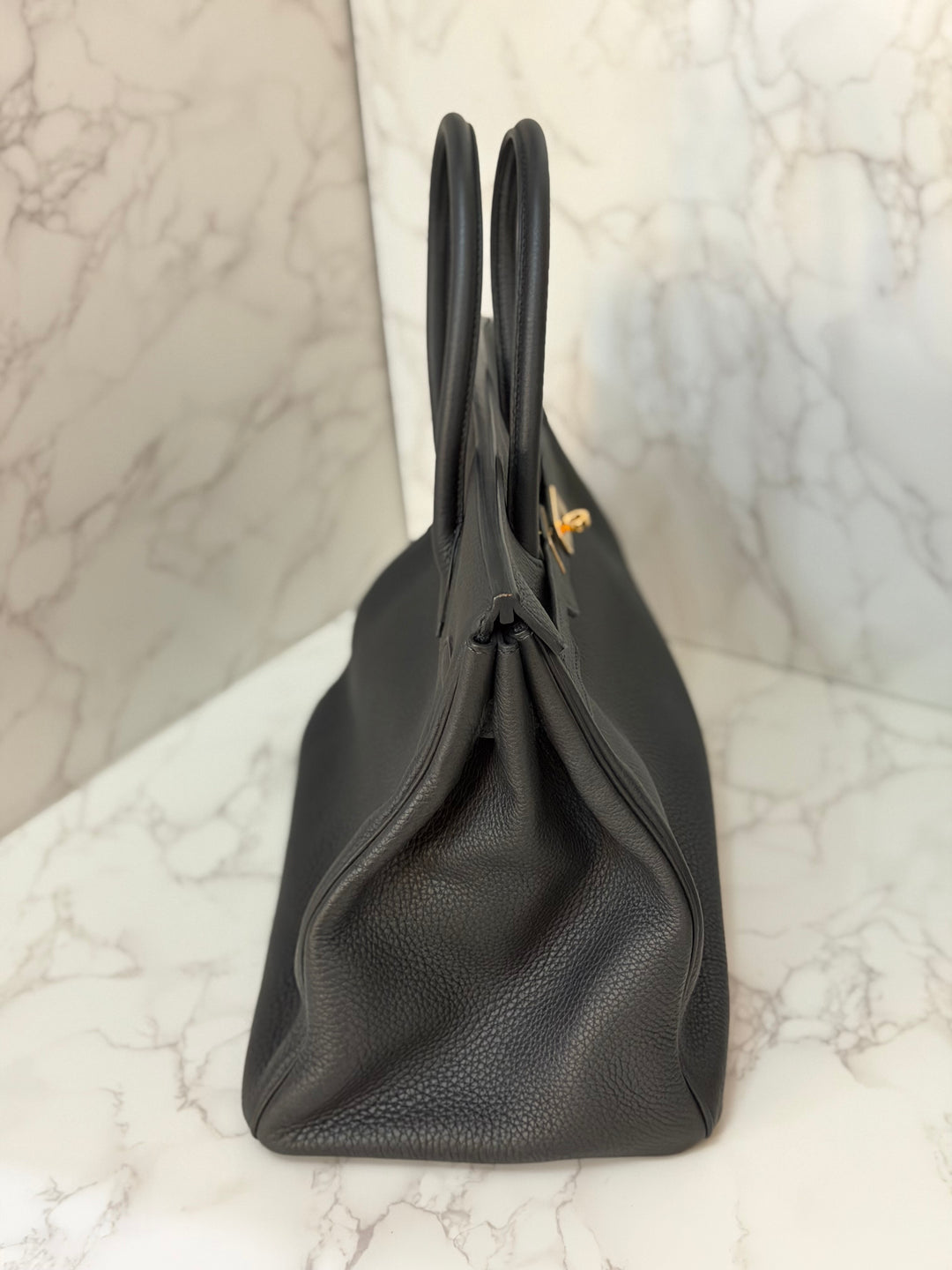 Hermes Birkin 35 Noir Black Togo Leather GHW Stamp T 2015