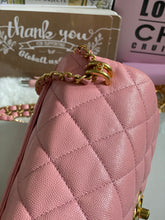 Load image into Gallery viewer, Chanel 22K 2022 Fall/Winter Collection Pink Caviar Coco First Mini Flap Bag with Aged GHW (AS3580)
