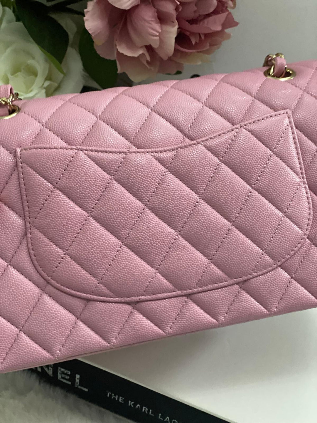 CHANEL 22S 2022 Dark Pink Caviar LGHW Medium ML Timeless Classic Double Flap Bag