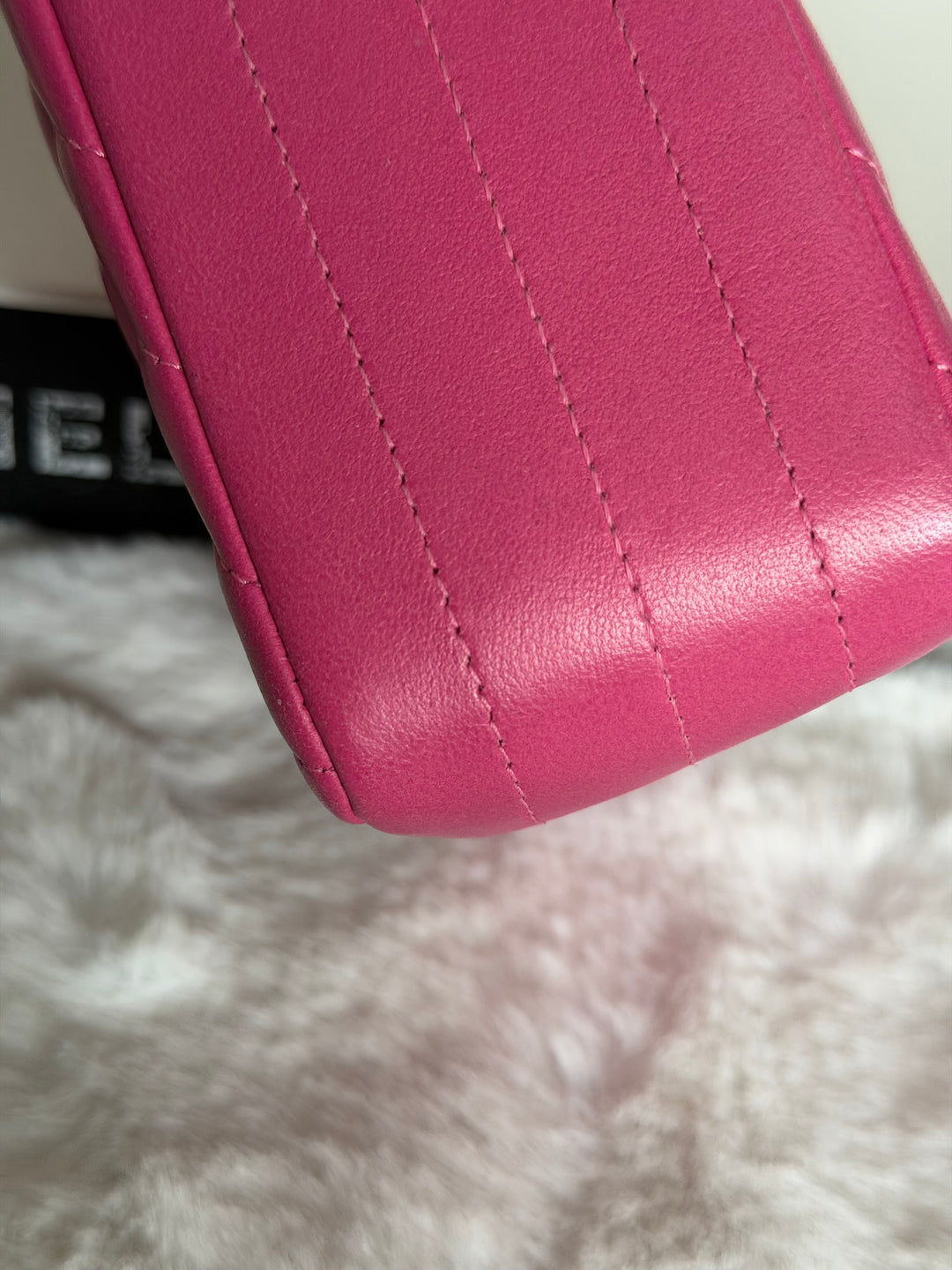 CHANEL series 21 Pink Lambskin Chevron Mini Rectangular Flap Bag with GHW 2015