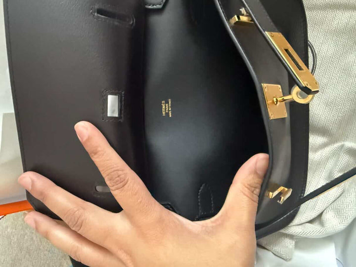 Hermes Mini Jypsiere in Black evercolor calf skin GHW