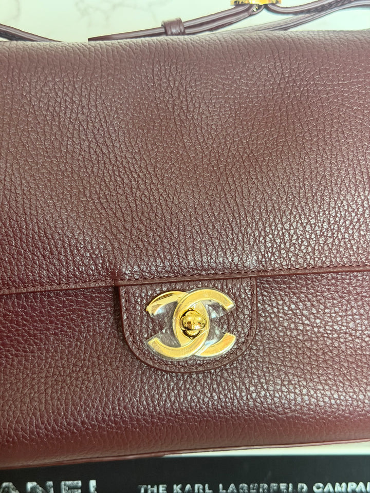 WA/Email to purchase only- CHANEL Burgundy Caviar LGHW 26S collection Matthieu Blazy Maxi 32 cms Flap Bag 2026