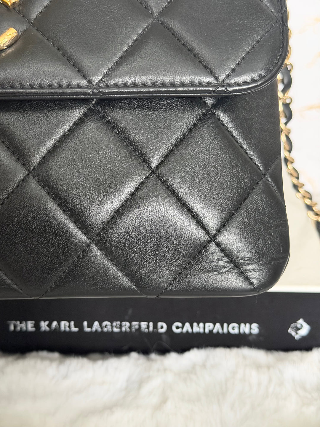 CHANEL Black Lambskin LGHW Trendy CC Flap Bag size SMALL with Non detachable Shoulder strap 2023