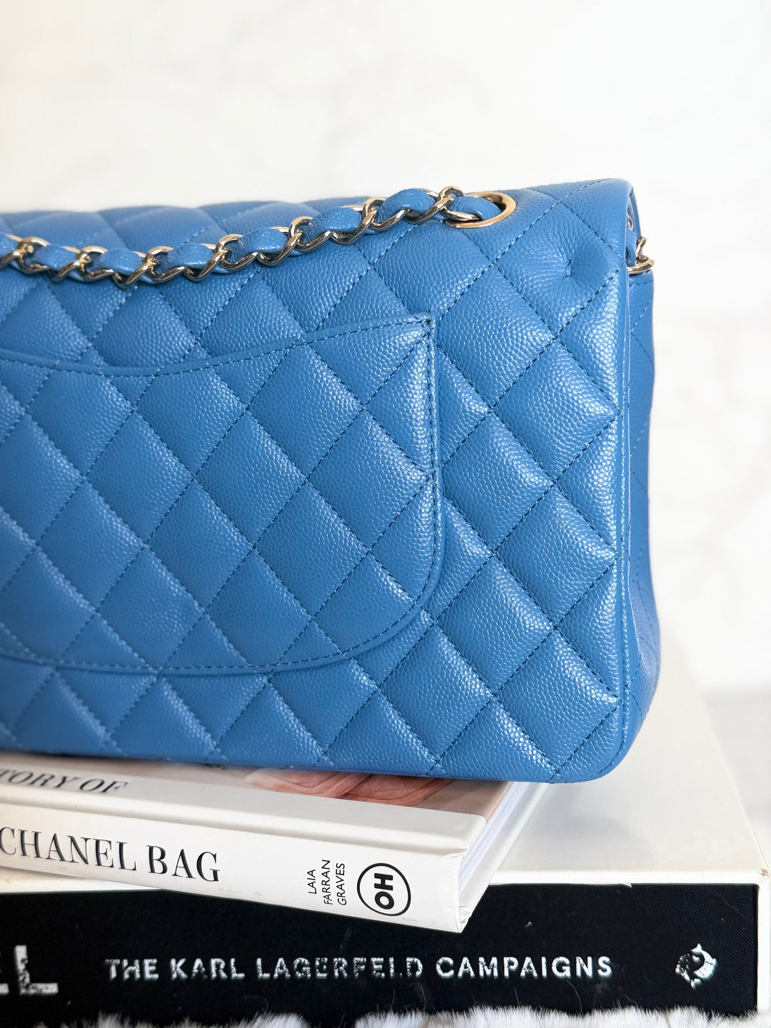 Chanel series 30 2020 Blue Caviar LGHW Medium ML timeless Classic double Flap Bag
