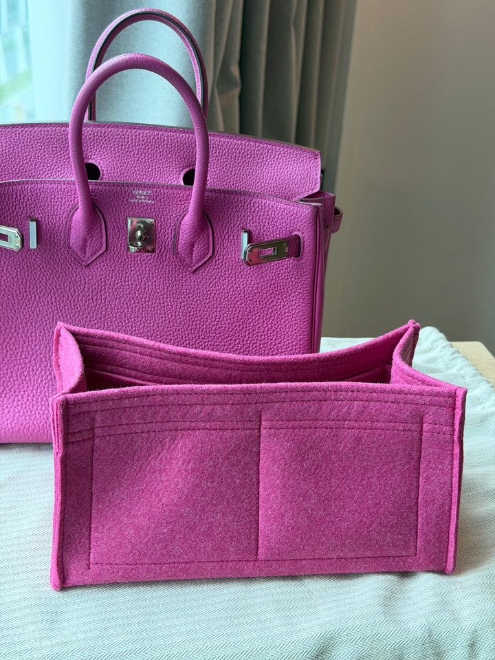 HERMÈS Rose Pourpre Togo Leather PHW Birkin 25 stamp C 2017