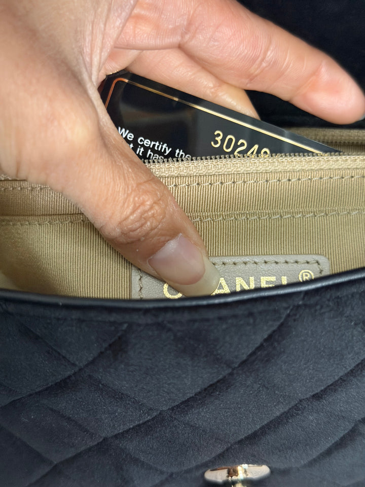 CHANEL series 30 2020 20K collection Black Velvet Crystal Pearl Crush Adjustable Strap LGHW Mini Rectangular Flap Bag