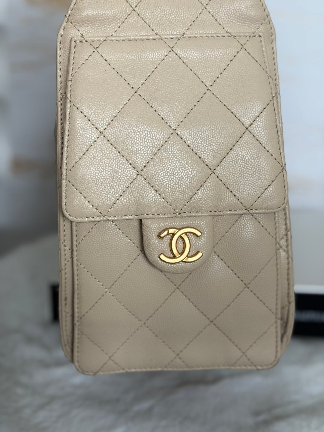 CHANEL Beige Caviar Aged GHW 25 Hobo Bag size SMALL 2025 25S collection