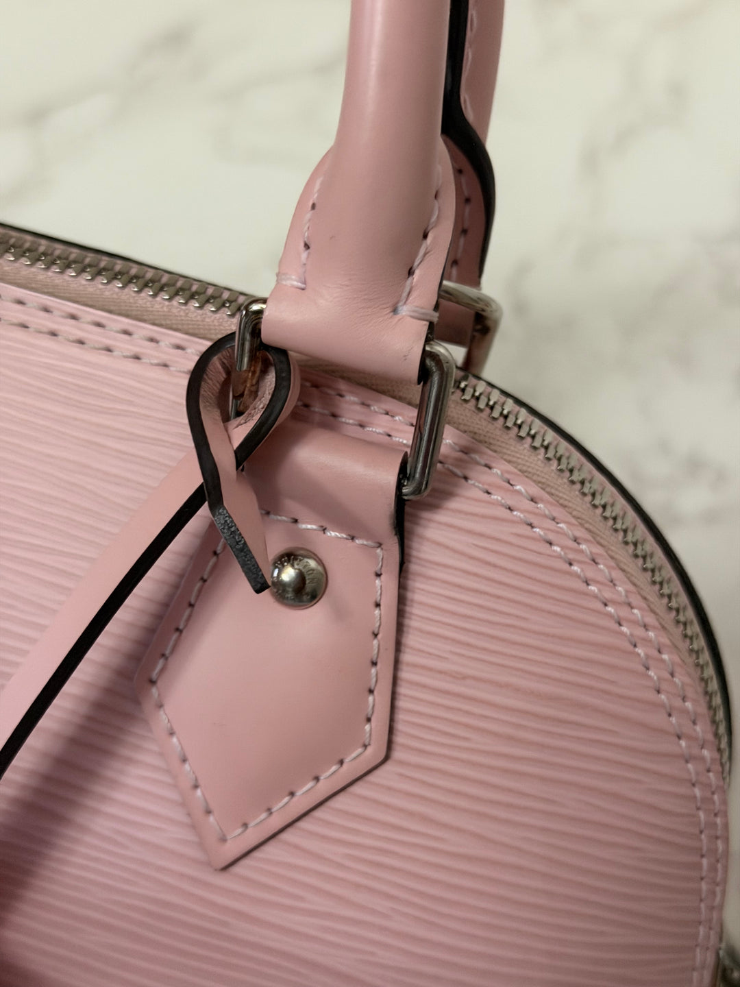 LOUIS VUITTON LV Alma BB in Rose Ballerine Epi Leather with Shiny Silver Hardware 2017