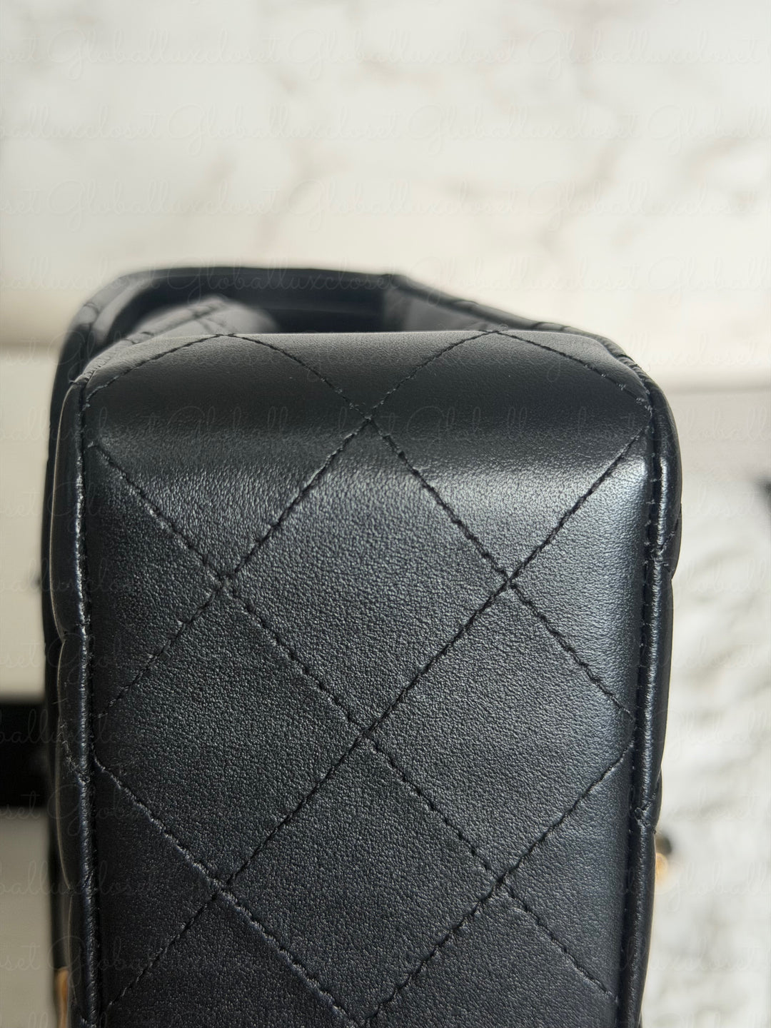 CHANEL Black Lambskin GHW SMALL Timeless Classic Double Flap Bag 2022 Microchipped