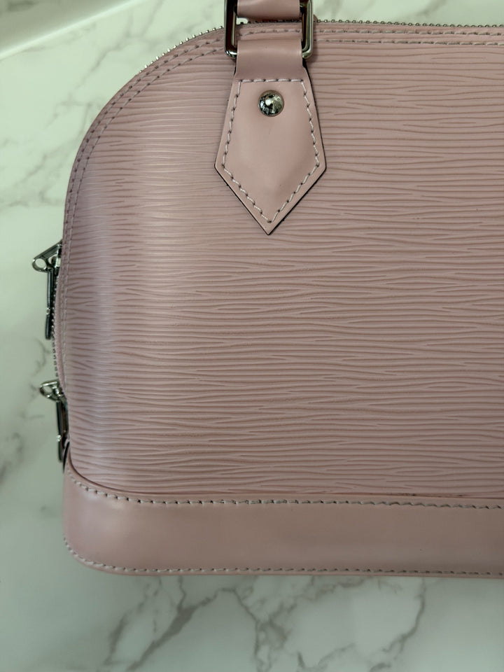 LOUIS VUITTON LV Alma BB in Rose Ballerine Epi Leather with Shiny Silver Hardware 2017