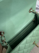 Load image into Gallery viewer, Chanel series 31 21C collection 2020/2021 Pastel Mint Green Lambskin Champagne GHW Mini Rectangular Flap Bag
