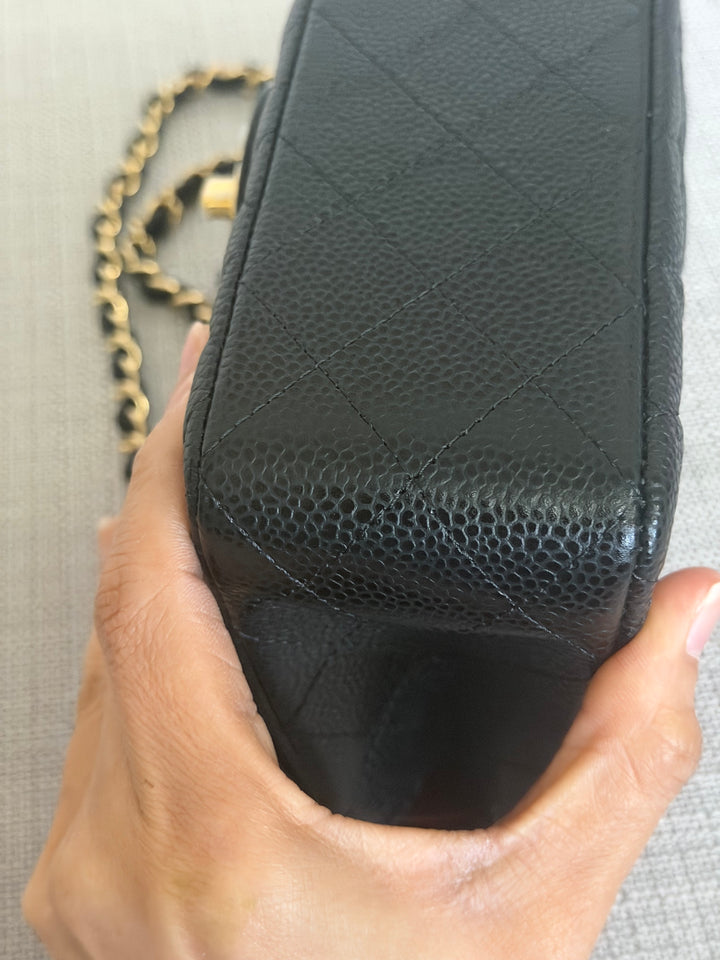 CHANEL Black Caviar GHW SMALL Timeless Classic Double Flap Bag 2022