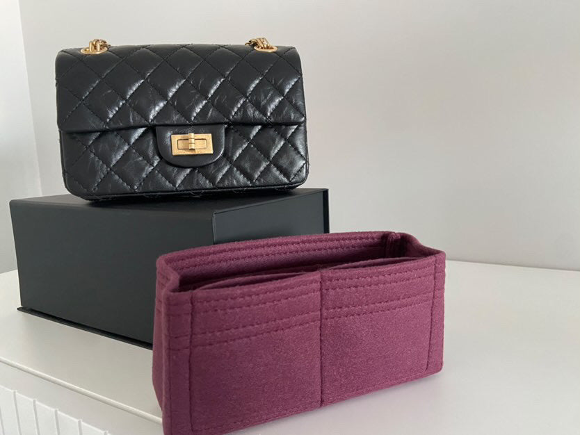 Chanel series 28 (2019) Black Calf skin Aged GHW Mini Reissue Flap Bag