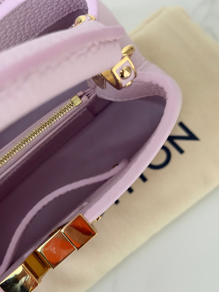 LOUIS VUITTON LV Mini Capucines In Guimauve Marshmallow Pink