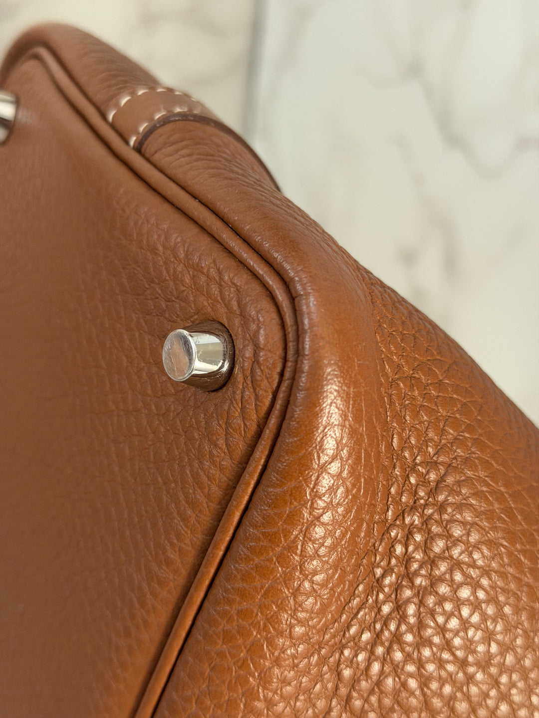 HERMES Picotin 18 Lock Bag in Gold Cle Leather PHW Stamp U 2022