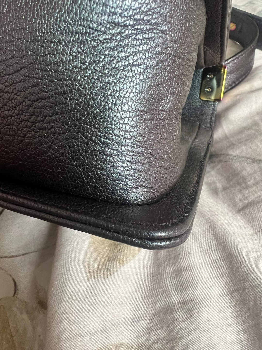 Chanel 16C 2016 Cruise collection series 21 Purple Iridescent Calf skin rainbow mermaid hardware Le Boy Old Medium Flap Bag