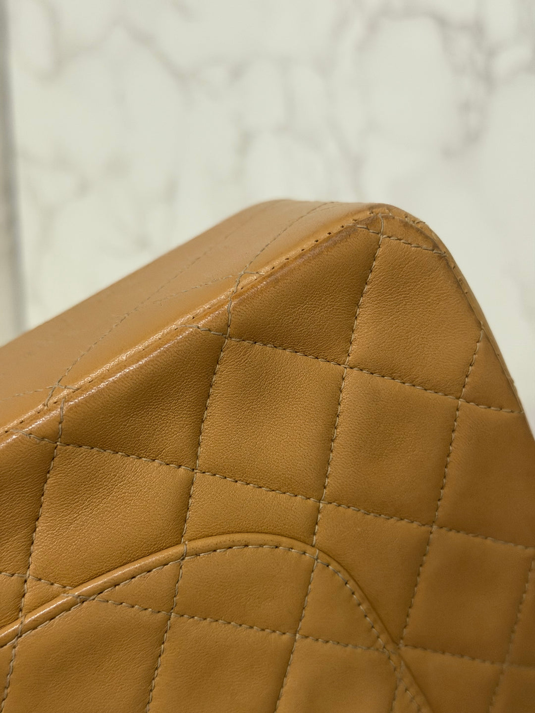 CHANEL series 4 Vintage 24K GHW Dark Beige Lambskin Timeless Classic Medium Double Flap Bag