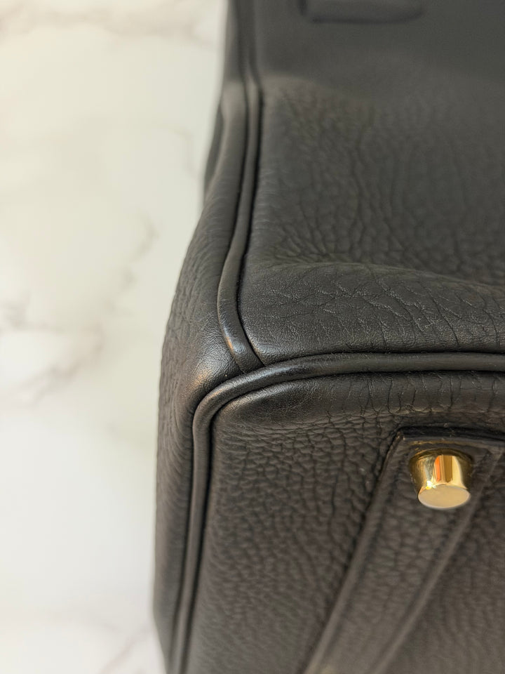 Hermes Birkin 35 Noir Black Togo Leather GHW Stamp T 2015
