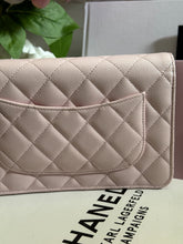 Load image into Gallery viewer, Chanel 22P 2022 Pre Spring/Summer Collection Light Sakura Pink Caviar LGHW Timeless Classic Wallet on chain (WOC)
