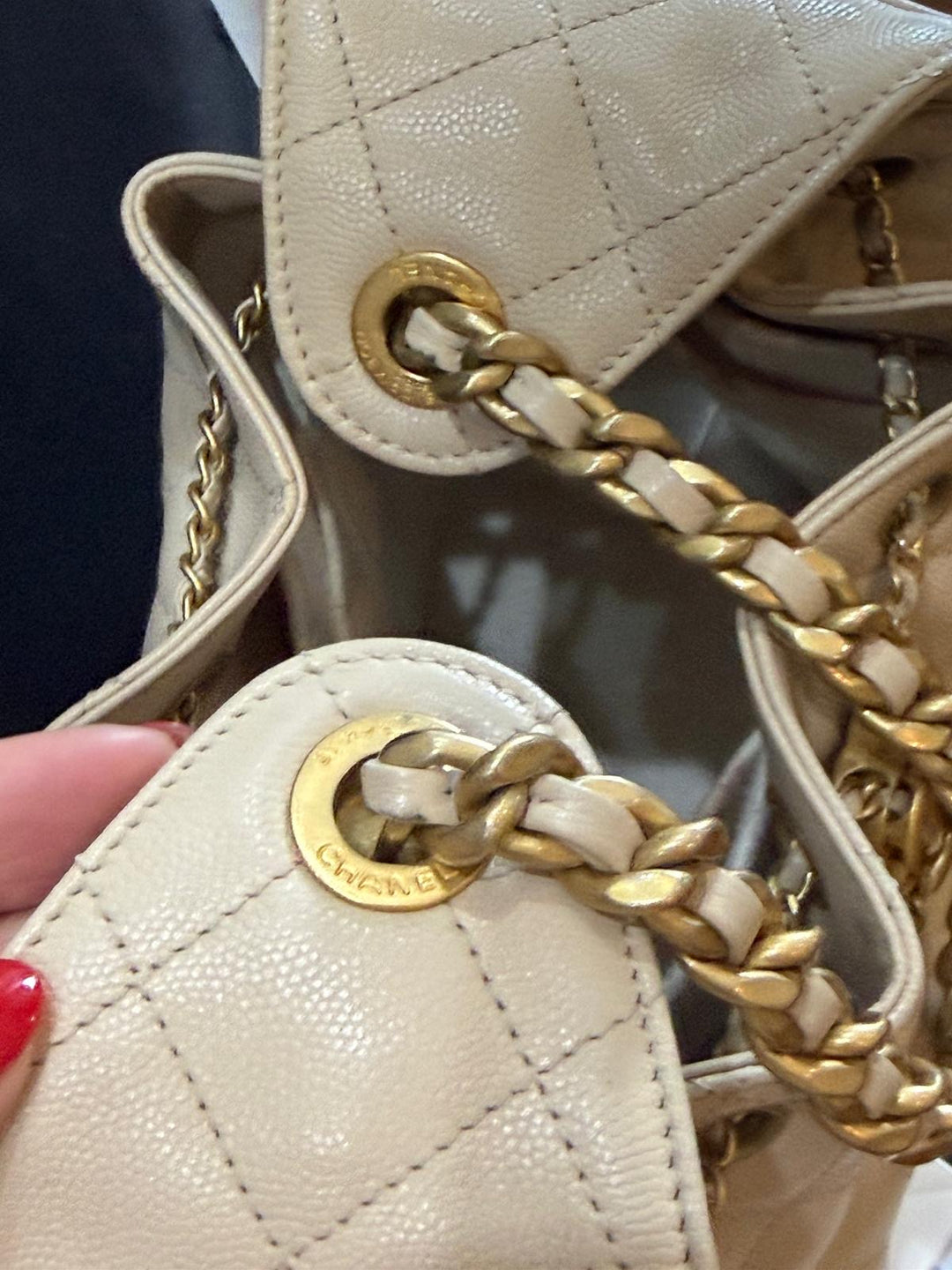 CHANEL Beige Caviar Aged GHW 25 Hobo Bag size SMALL 2025 25S collection