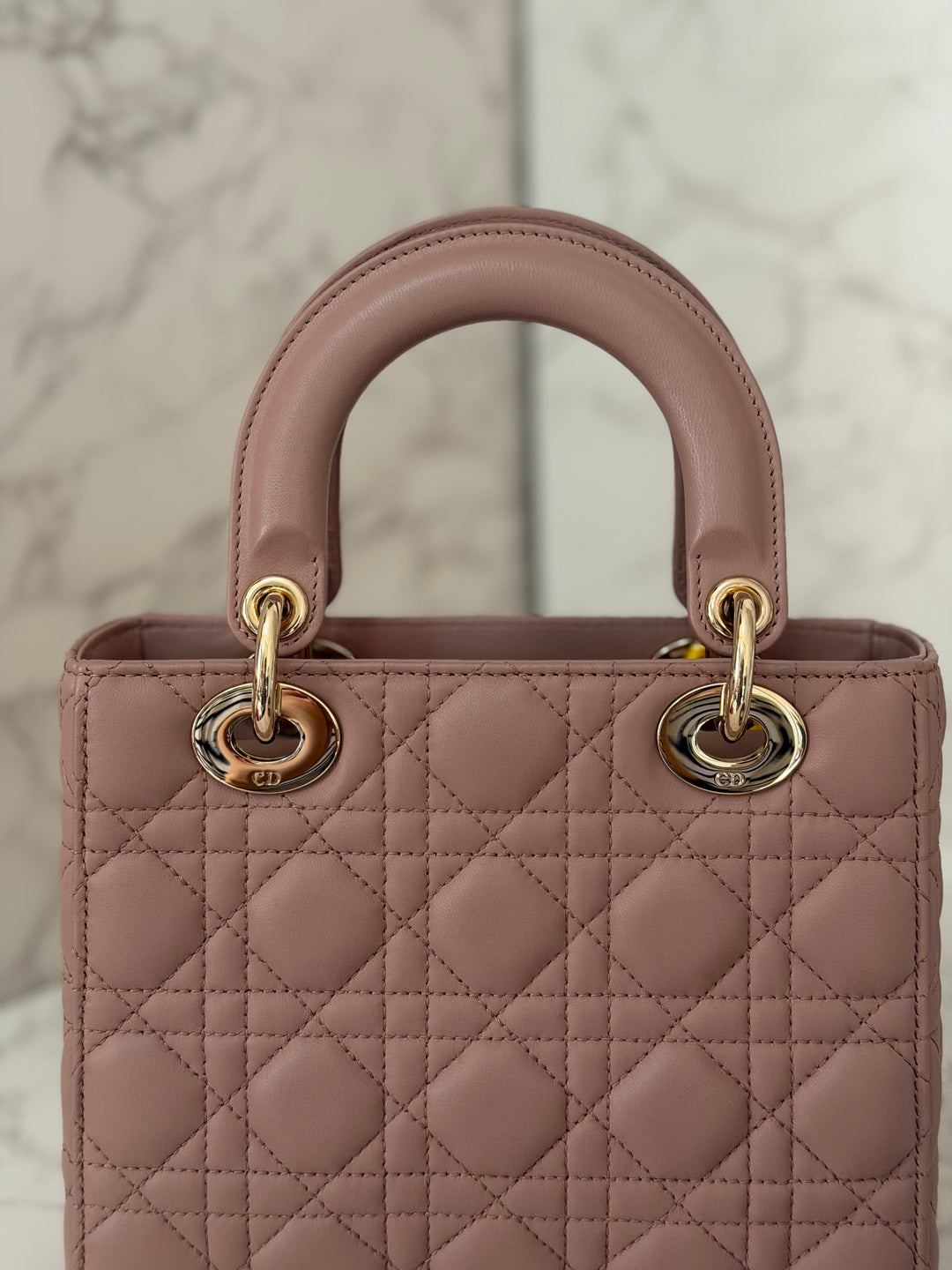 DIOR Lady Dior In Blush Lambskin LGHW size SMALL 2020