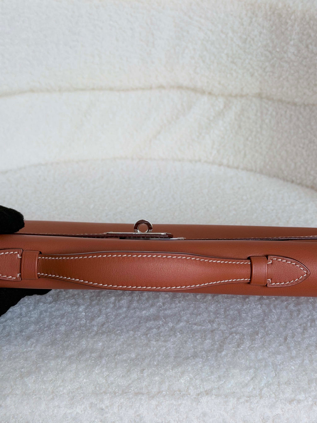 HERMÈS Kelly Cut Gold Swift Leather PHW 2014 Stamp R in []