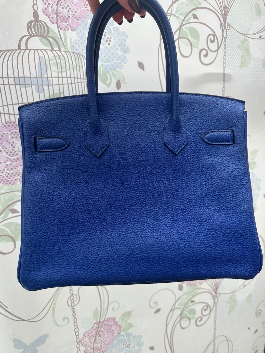 Hermes Birkin 30 Bleu Electric Togo Leather GHW Stamp T 2015 Bag