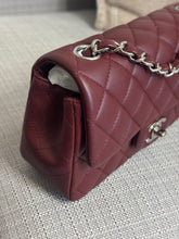 Load image into Gallery viewer, Chanel series 28 2019 Burgundy Lambskin Silver HW Mini Rectangular Flap Bag
