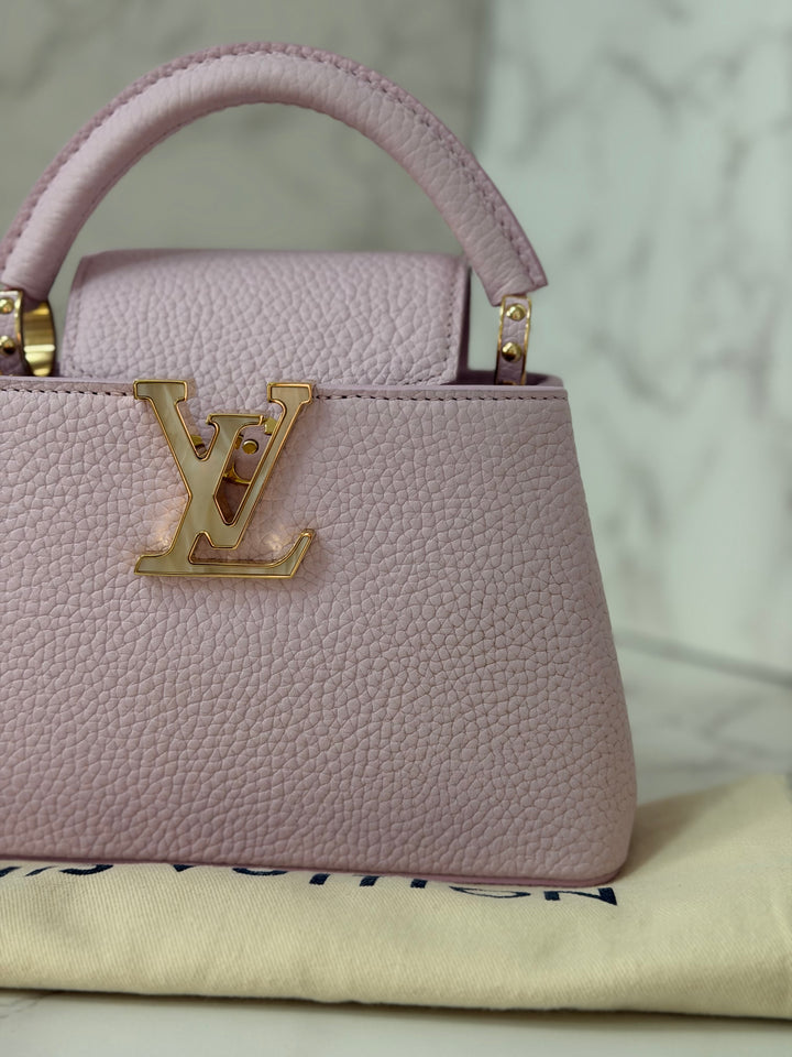 LOUIS VUITTON LV Mini Capucines In Guimauve Marshmallow Pink