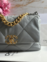 Load image into Gallery viewer, Chanel 19 size Small series 29 2020 Cruise Collection 20C Grey Lambskin Mixed HW Flap Bag
