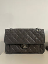 Load image into Gallery viewer, Chanel series 20 (2015) French Riviera Dark Grey Caviar SHW Flap Bag
