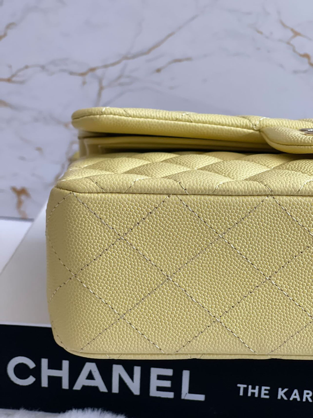 Chanel 20S 2020 Spring/Summer Collection Yellow Caviar LGHW Small Timeless Classic Double Flap Bag