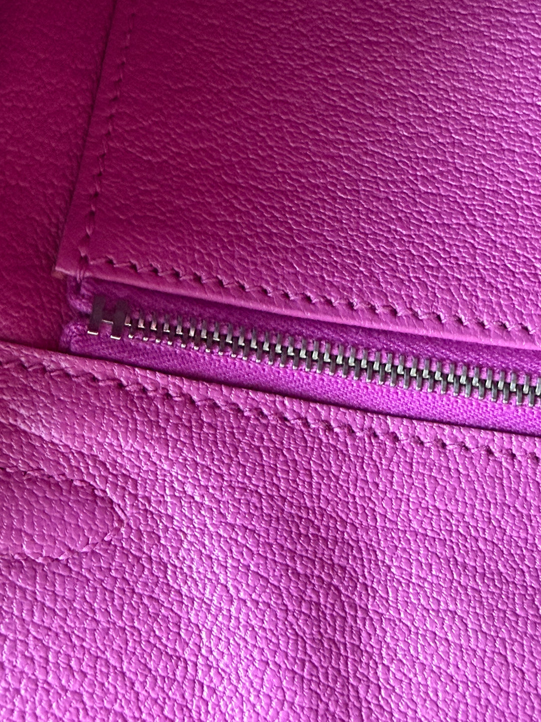 HERMÈS Rose Pourpre Togo Leather PHW Birkin 25 stamp C 2017