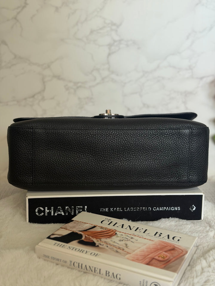 WA/Email to purchase only- CHANEL Matthieu Blazy Maxi 32 cms Flap Bag in Black Caviar SHW 2026