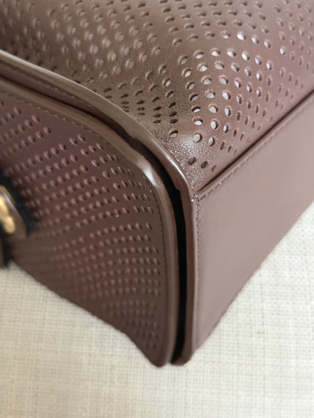 CHANEL 26S 25 Hobo Bag in Perforated BROWN Calf skin Aged GHW size SMALL