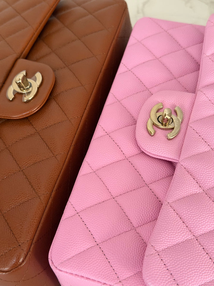 CHANEL Brown Caviar LGHW Medium ML Timeless 11.12 Classic Double Flap Bag 2023