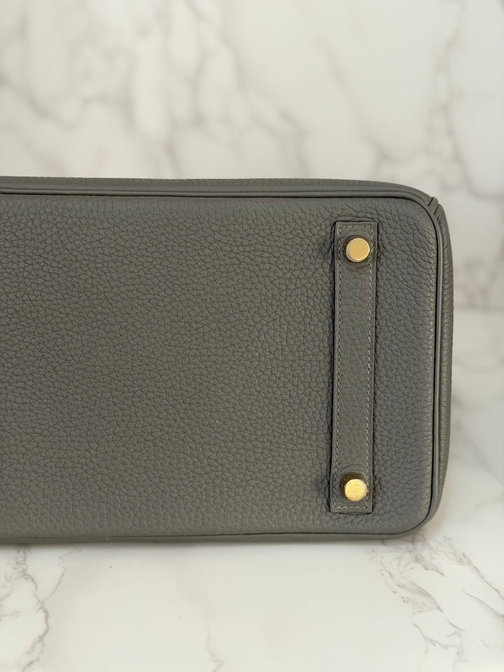 Hermes Birkin 30 Gris Meyer Togo Leather GHW Stamp U 2022