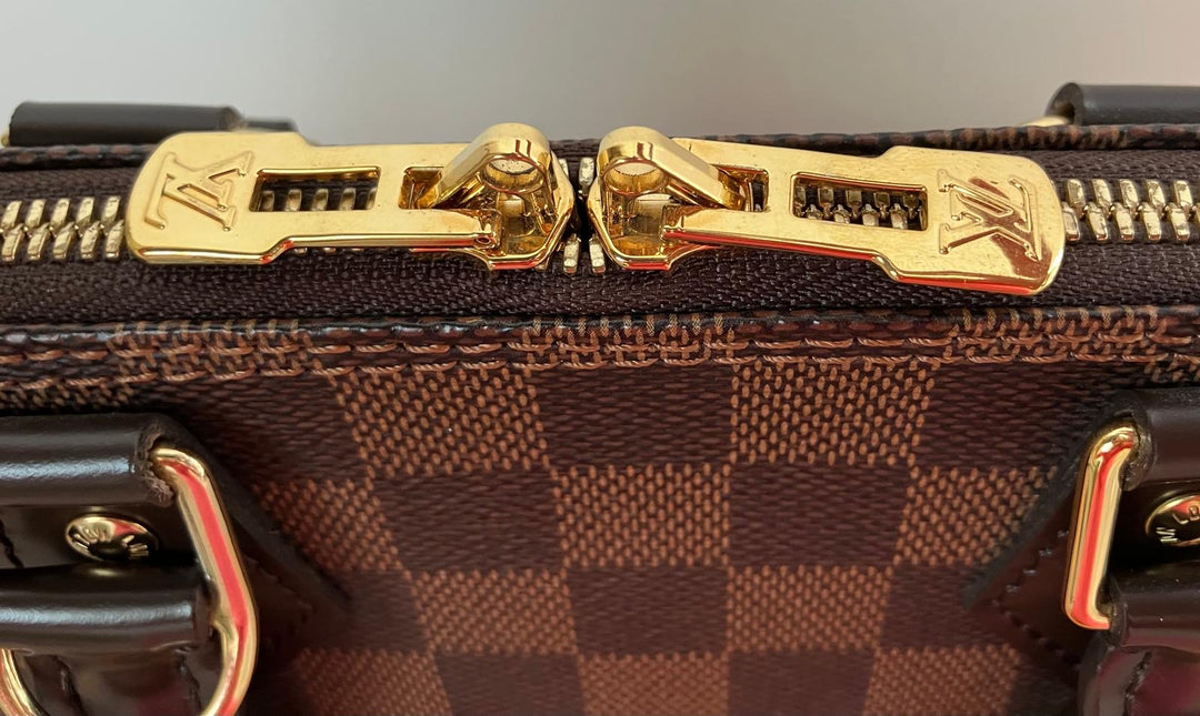 LOUIS VUITTON LV Alma BB Damier Ebene Monogram Leather