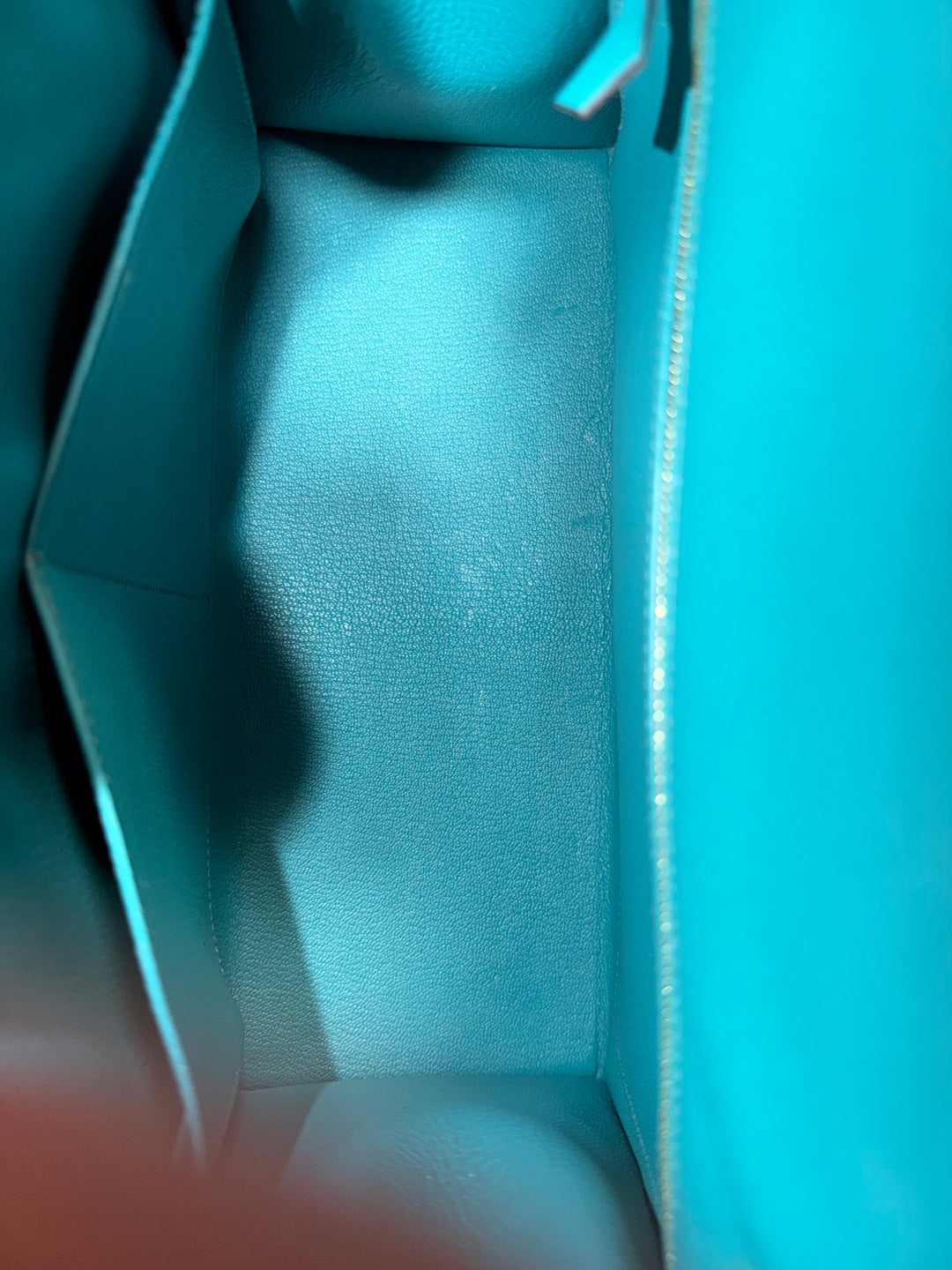 Hermes Kelly 28 Sellier Epsom Leather SO Bleu Paon GHW Stamp D 2019