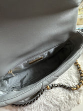 Load image into Gallery viewer, Chanel 19 size Small series 29 2020 Cruise Collection 20C Grey Lambskin Mixed HW Flap Bag
