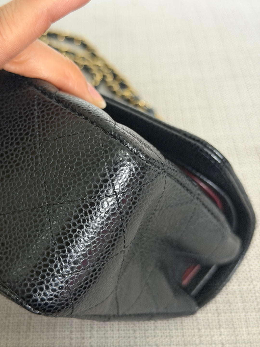 CHANEL 2022 Black Caviar GHW Timeless Classic Medium ML 11.12 Double Flap Bag