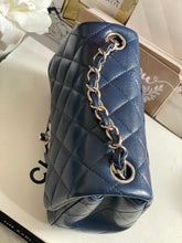 Load image into Gallery viewer, Chanel series 24 (2017) Navy Blue Caviar SHW Square Mini Flap Bag
