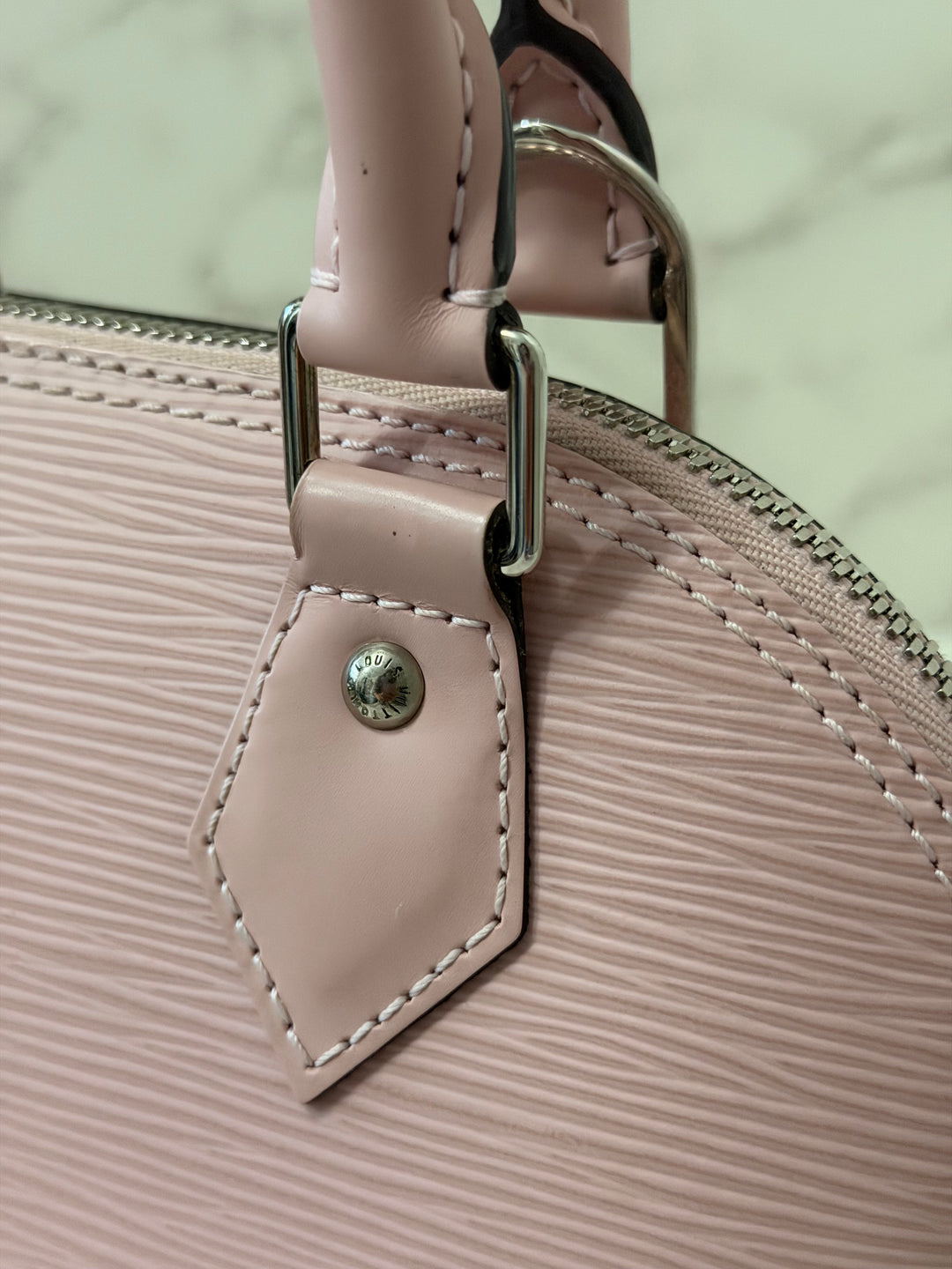 LOUIS VUITTON LV Alma BB in Rose Ballerine Epi Leather with Shiny Silver Hardware 2017