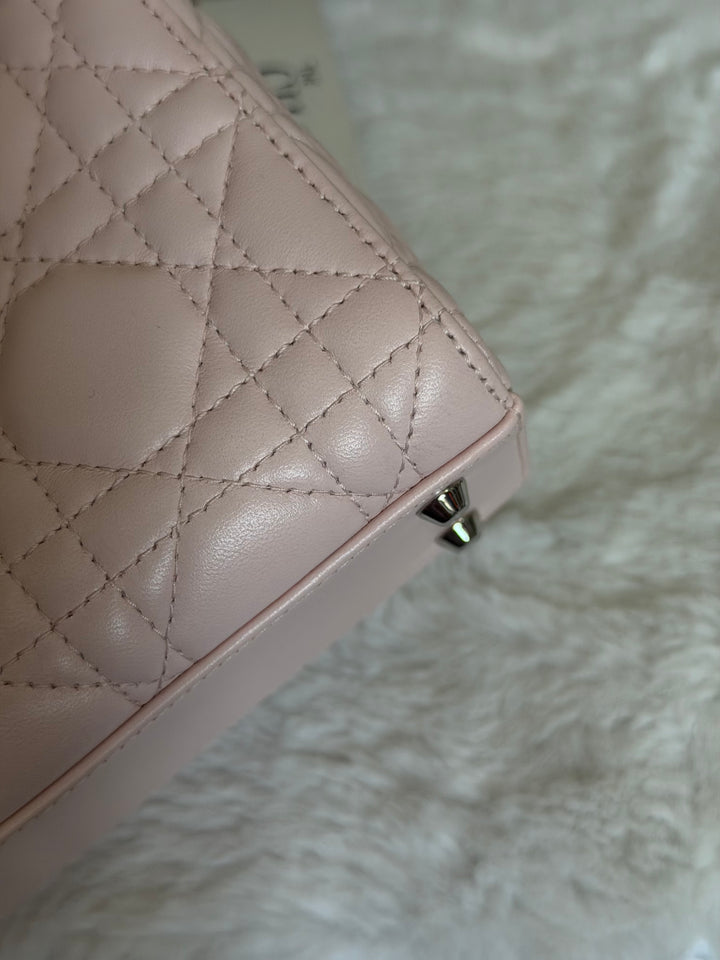 DIOR Mini Lady Dior Two Tone Latte and Rose Tendre SHW 2025